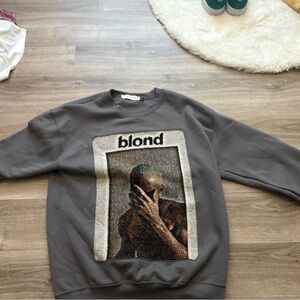 Gray Sweatshirt with Graphic Design